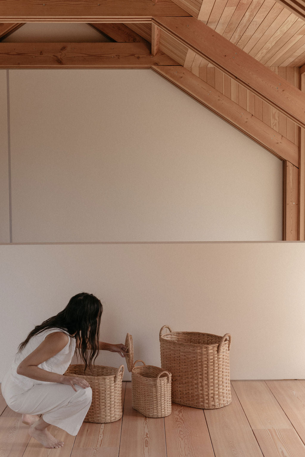 June Handwoven Storage Hamper with Lid