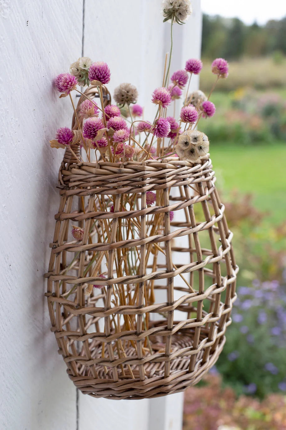 June Open Weave Wall Hanging Basket
