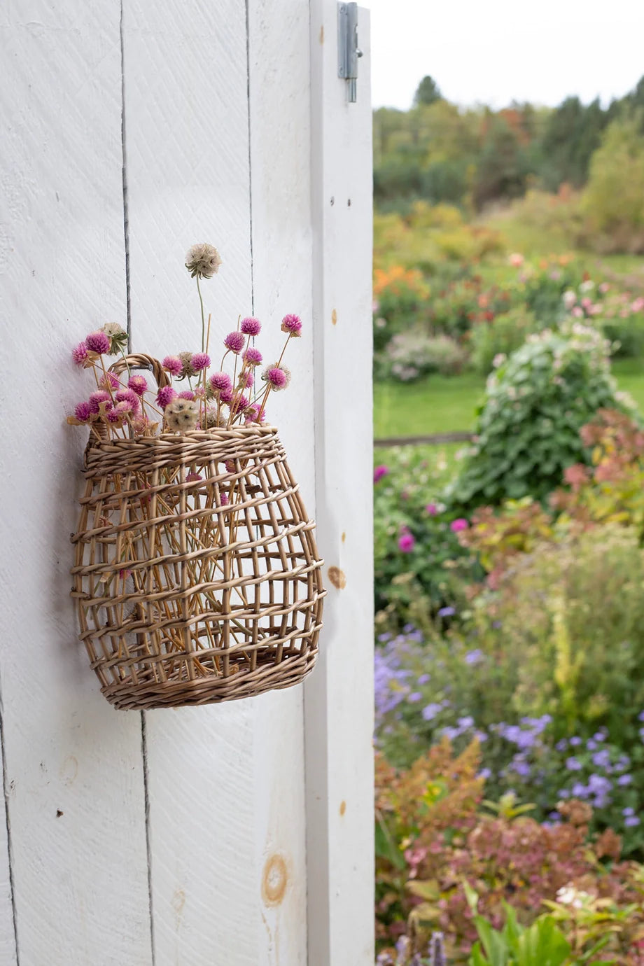 June Open Weave Wall Hanging Basket