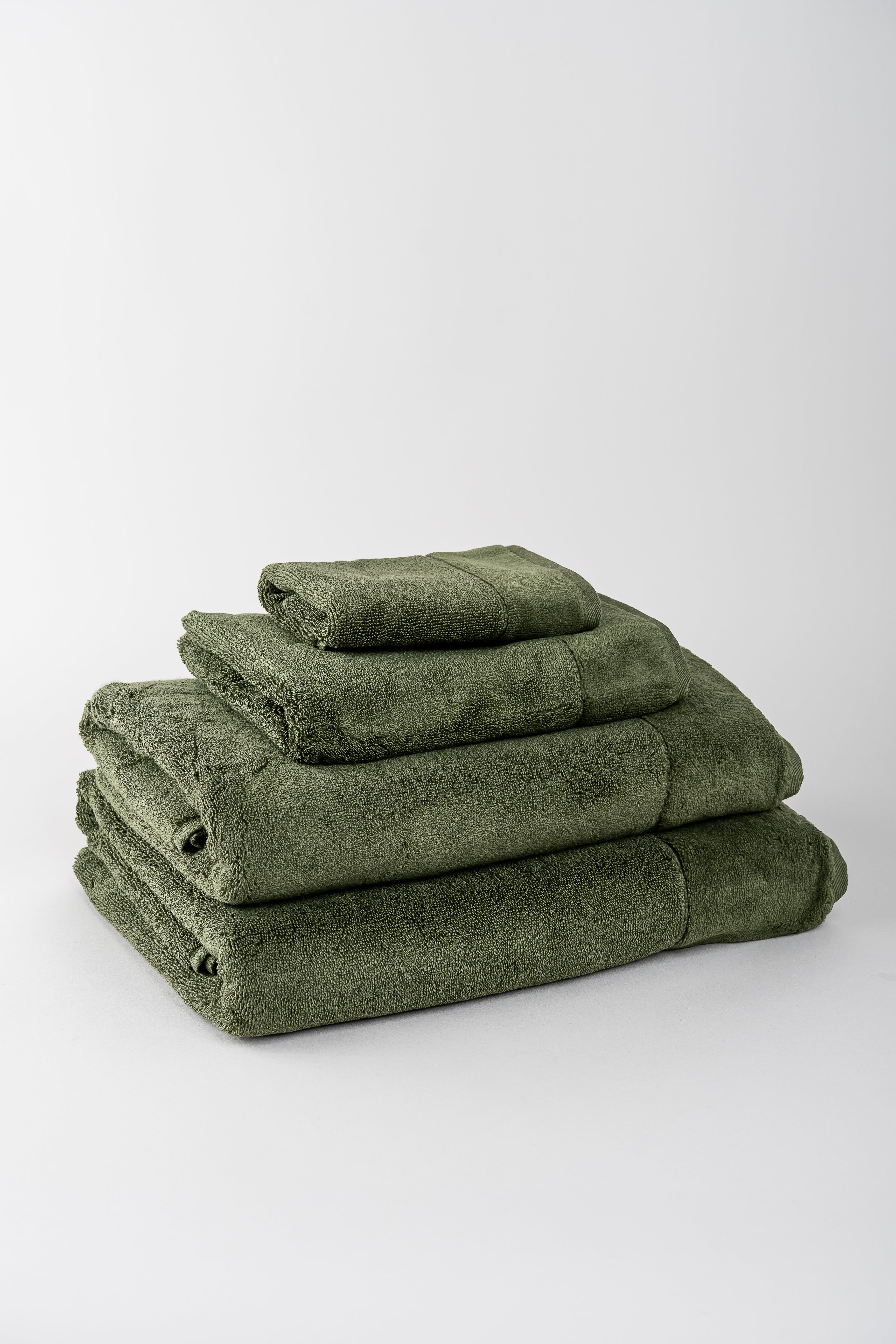 June Aegean Cotton Towels - Seaweed