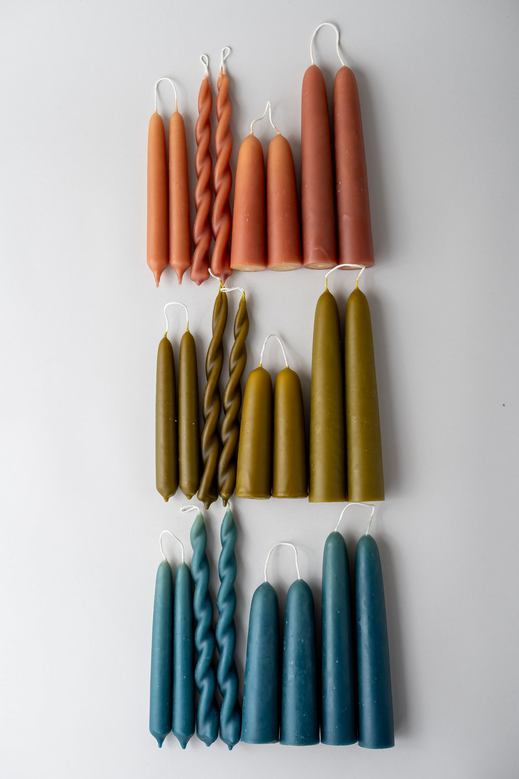 June Twisted Beeswax Taper - Terracotta