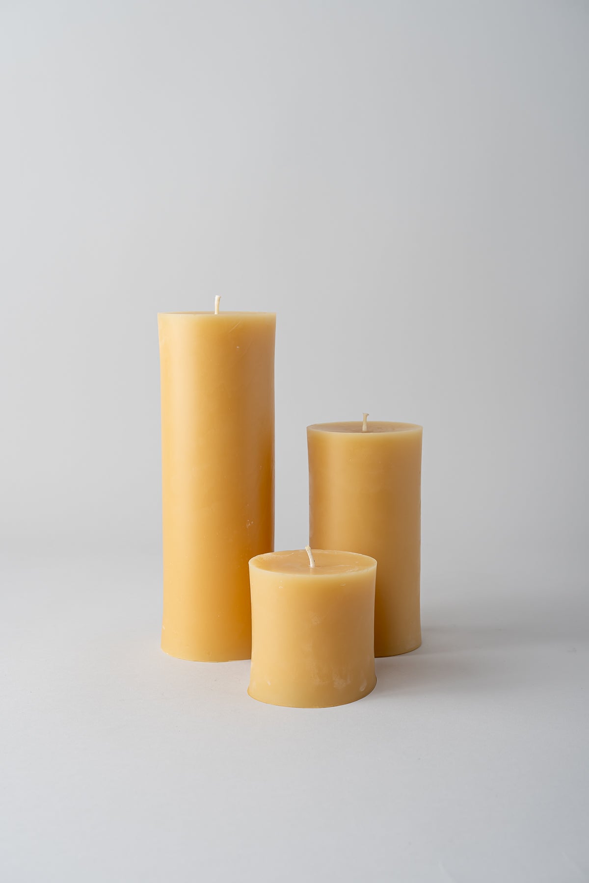 June Beeswax Pillar Candles