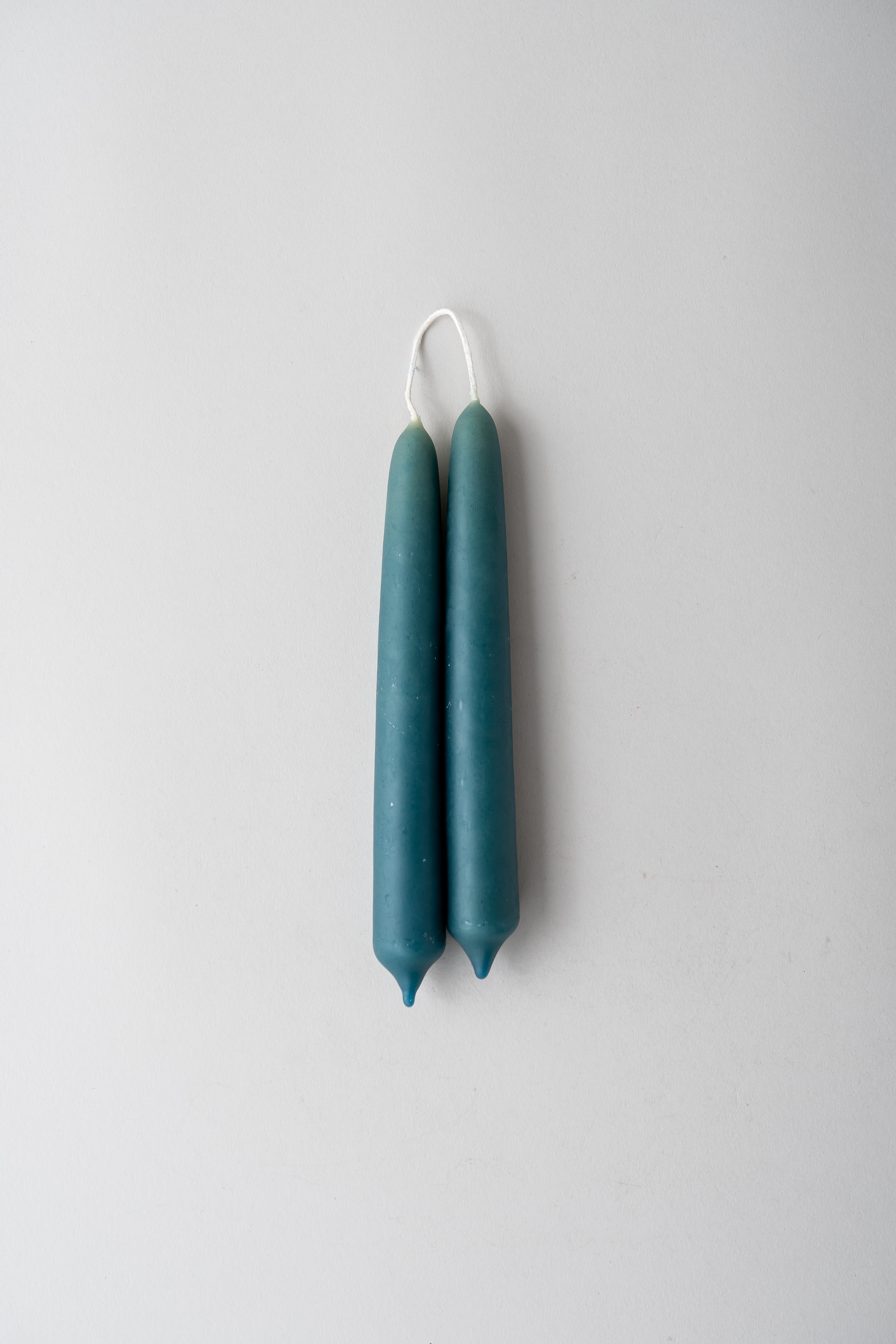 Beeswax Taper Candles 6" - Set of 2 - Blue