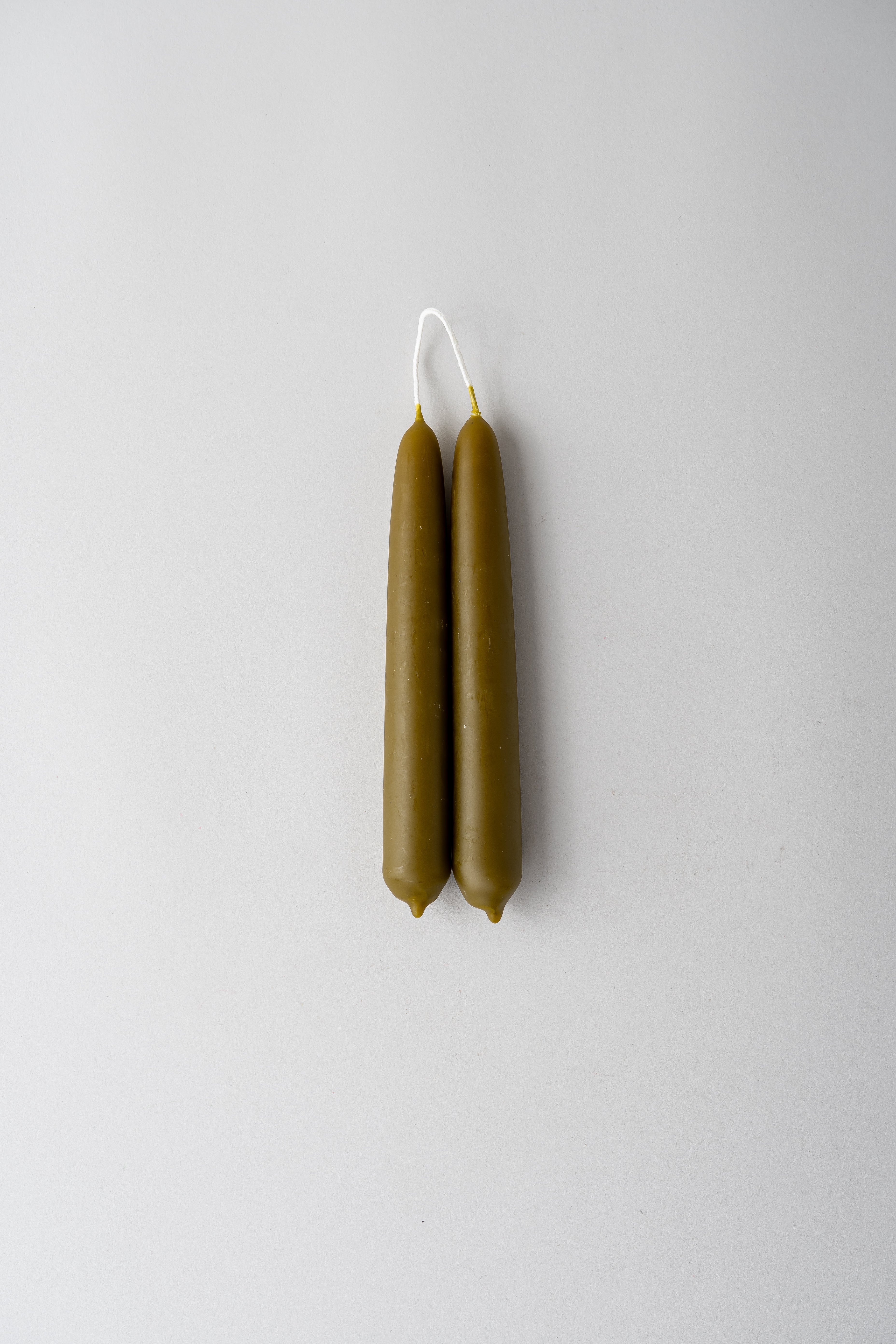 Beeswax Taper Candles 6" - Set of 2 - Green Tea