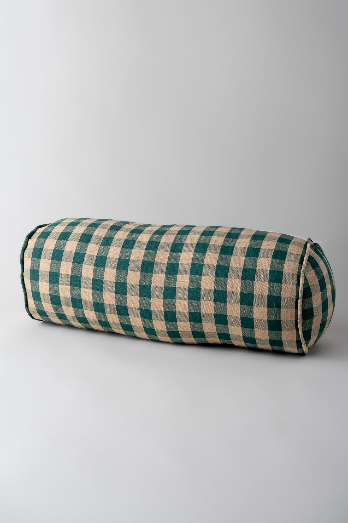 Bolster Cushion - Green Check