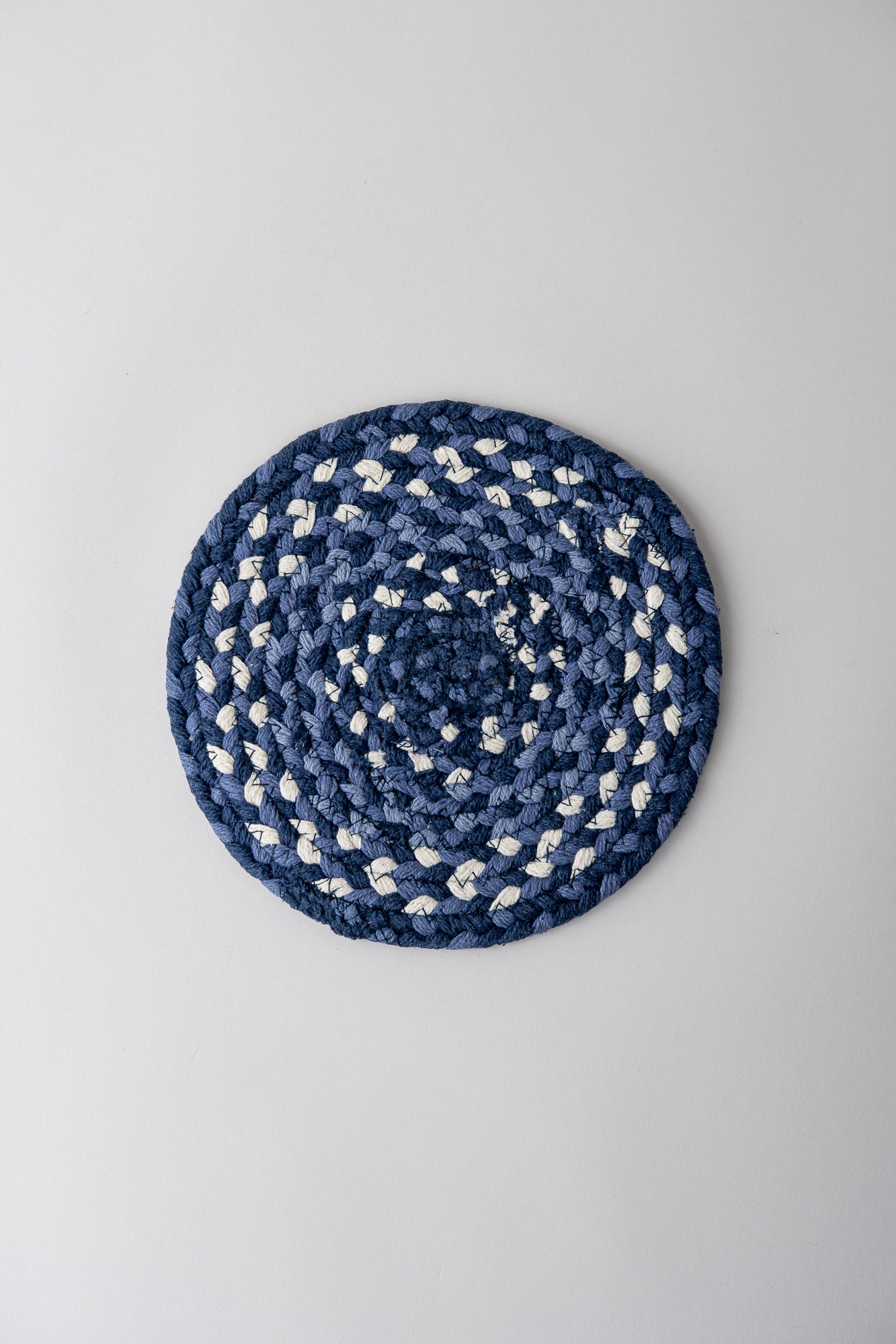 June Braided Trivet - Bluestone