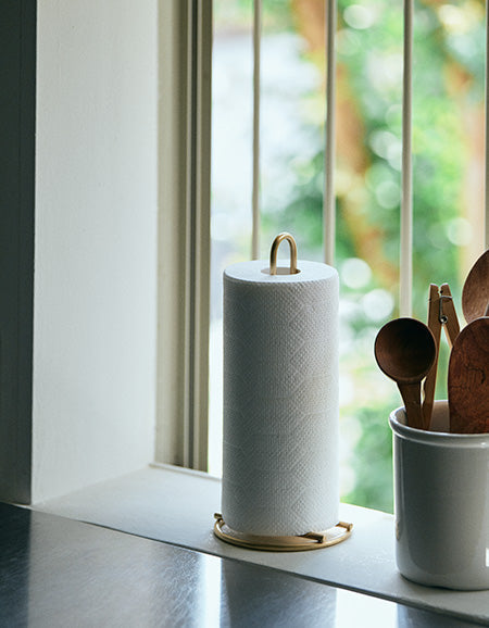 June Brass Paper Towel Holder