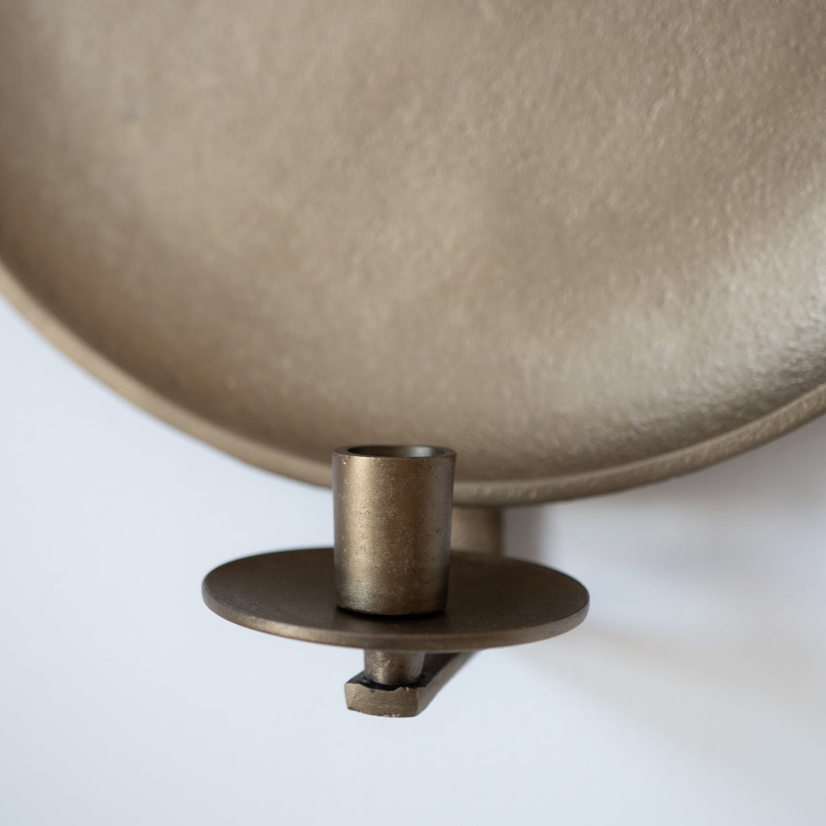 June Round Brass Candle Sconce