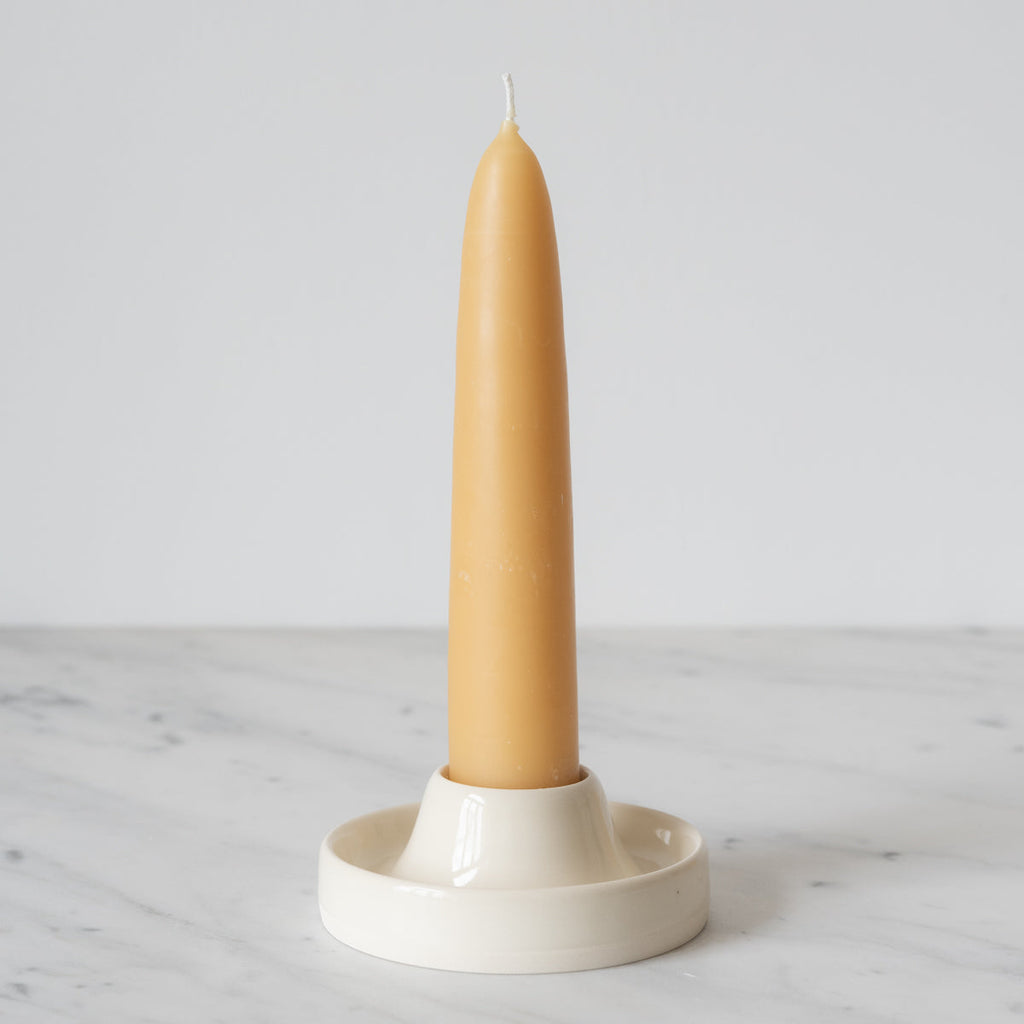 June Wide Beeswax Taper Candles