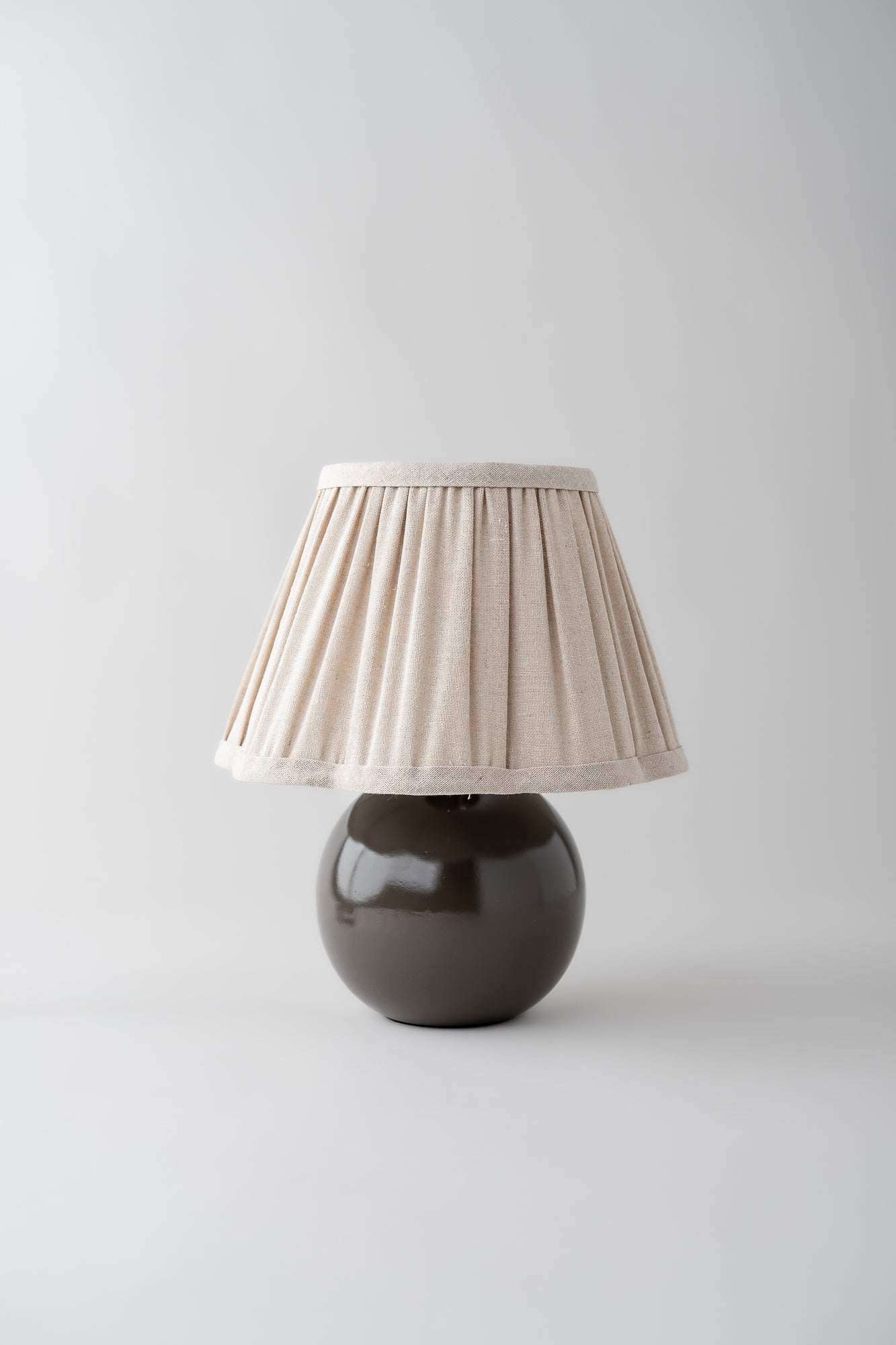 June Cordane Pleated Linen Table Lamp