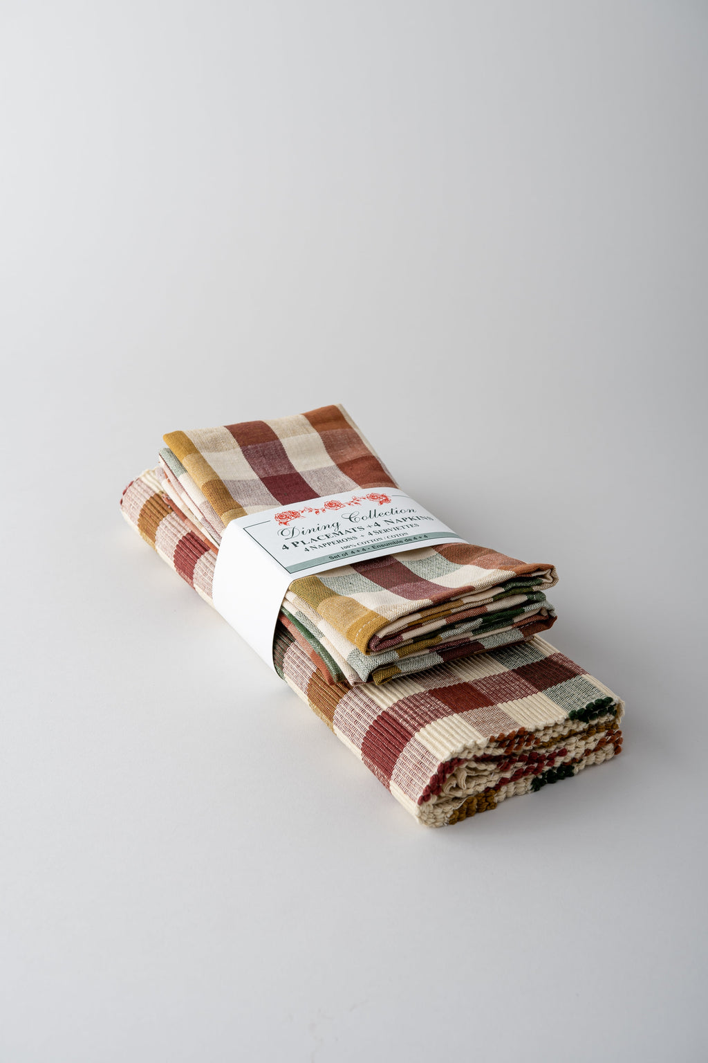 June Cotton Placemat and Napkin Set - Cambridge Check