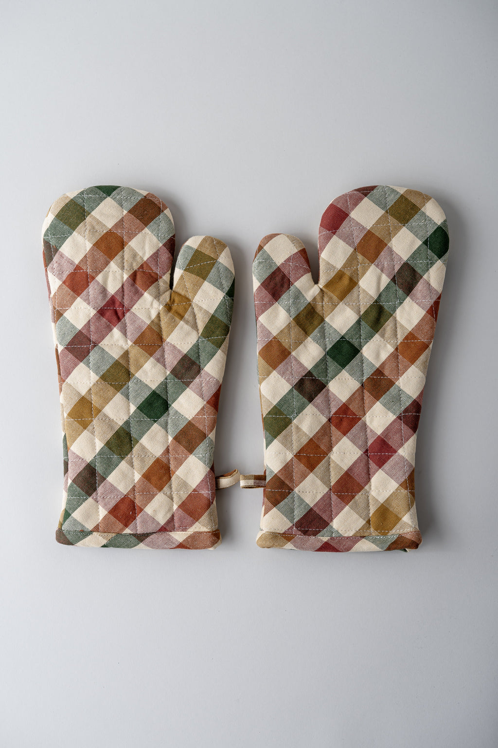 June Cotton Oven Mittens - Cambridge Check