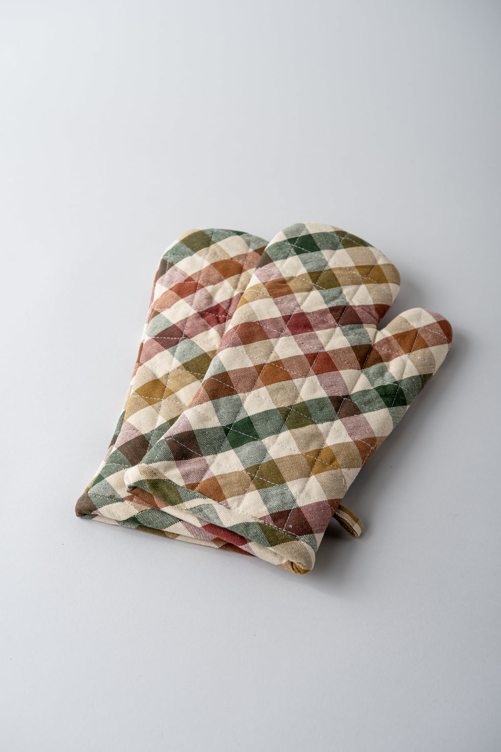 June Cotton Oven Mittens - Cambridge Check