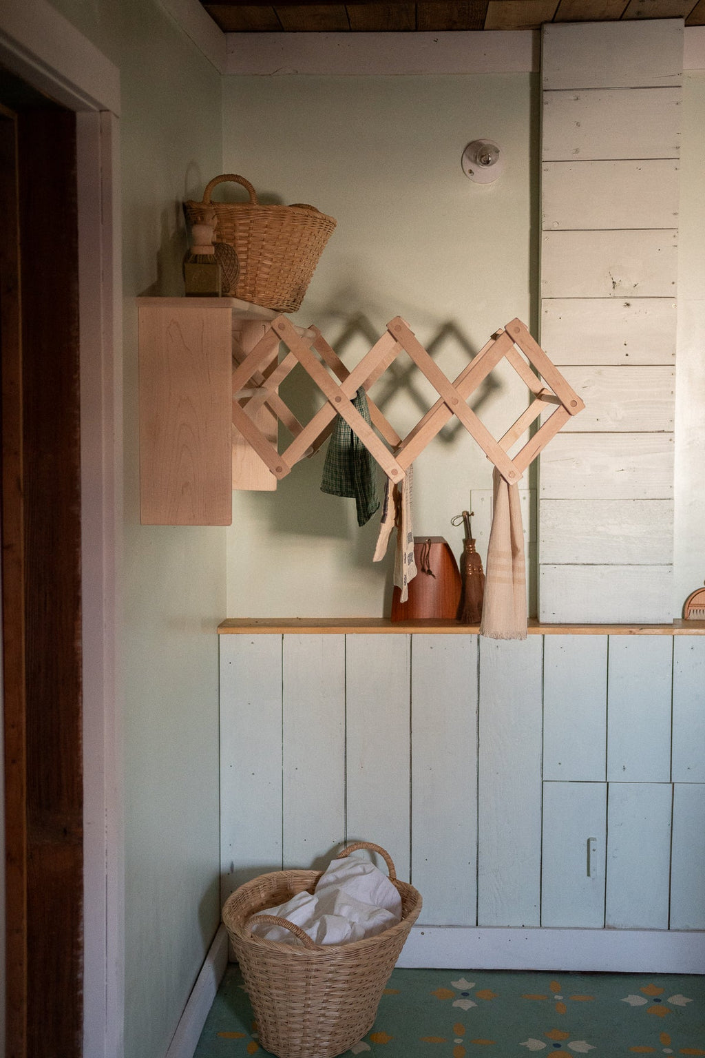 June Maple Wall Folding Drying Rack