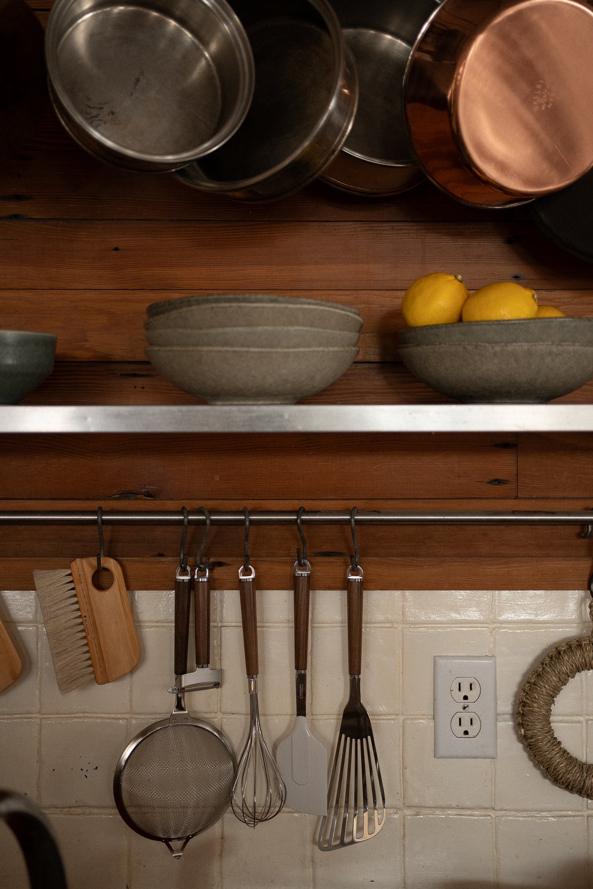 June Walnut Strainer
