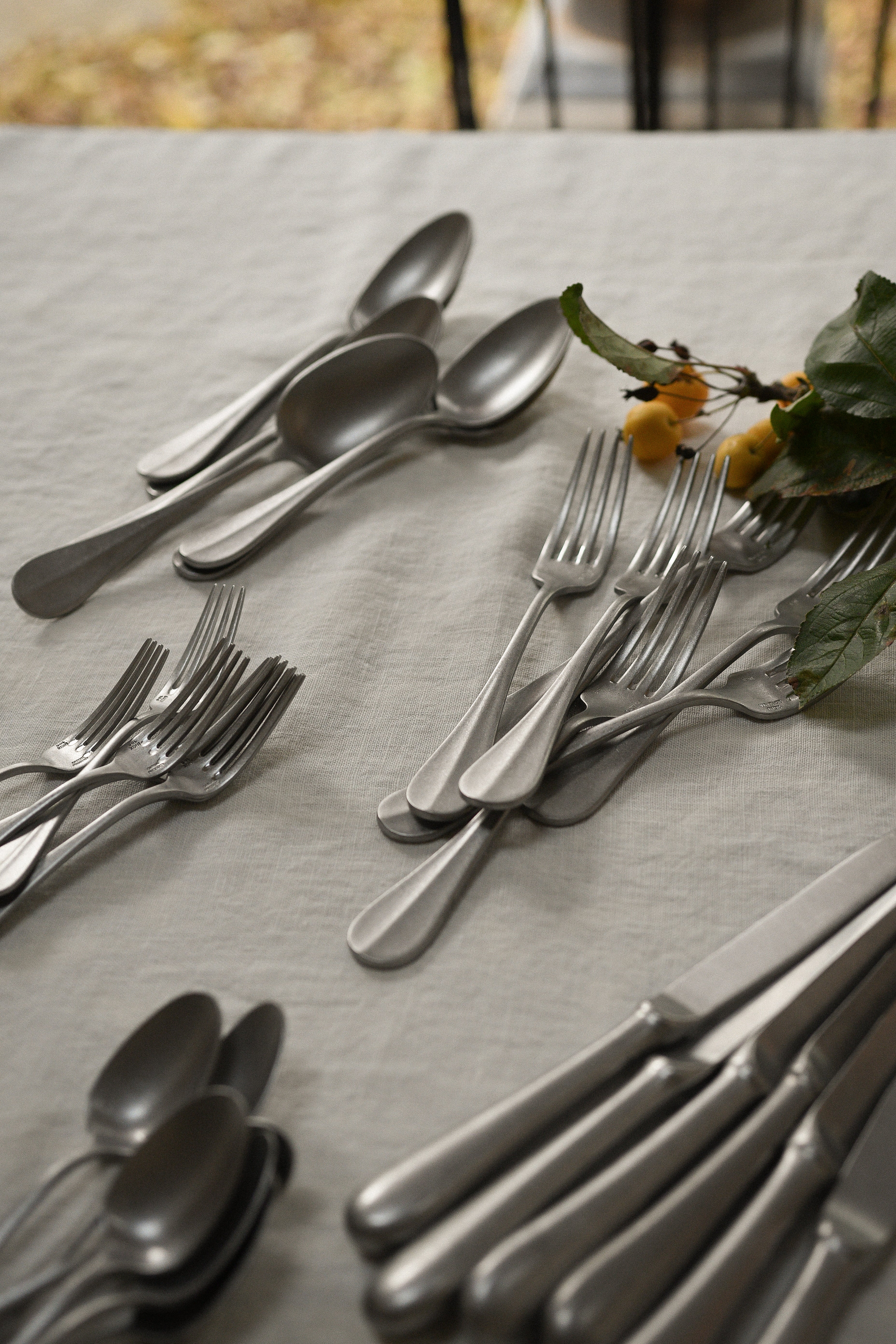 June Stonewashed Cutlery Set - Baguette - 5 Piece Set