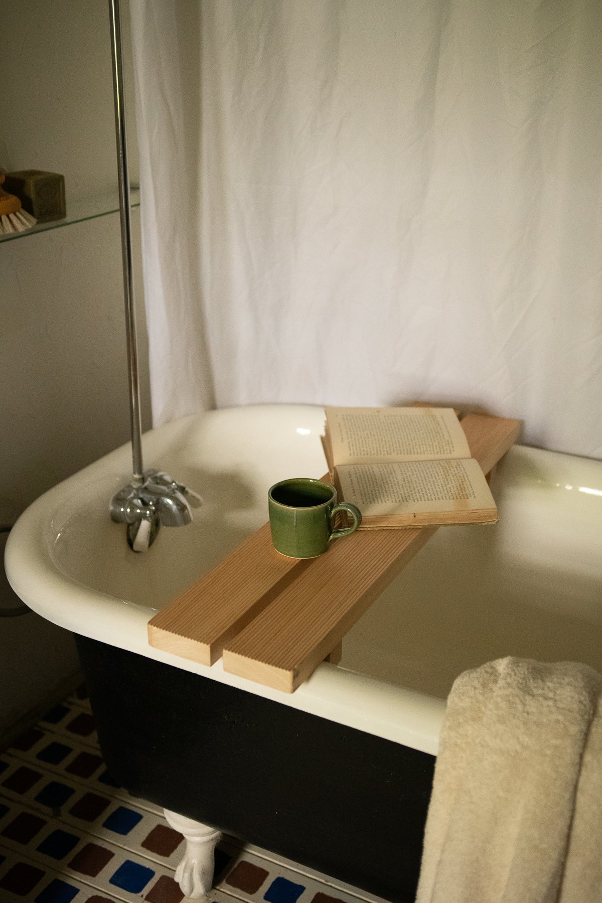June Hinoki Tub Bench - Medium