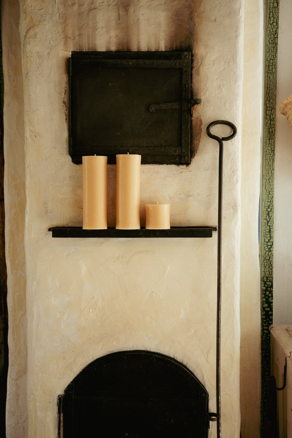 June Beeswax Pillar Candles