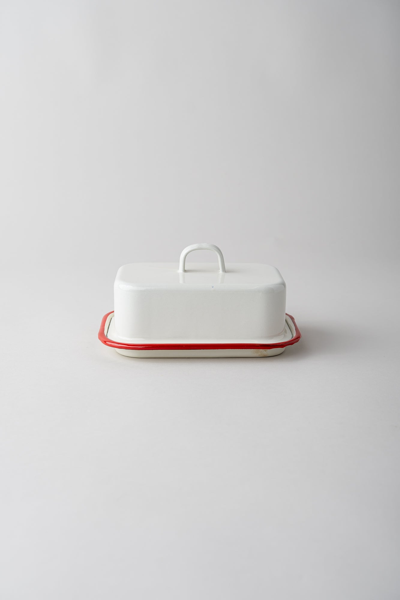 June Enamel Butter Dish - Bordeaux