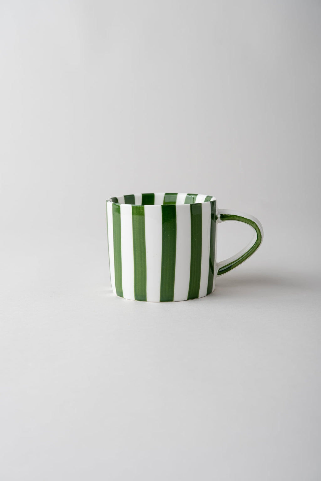 June Handmade Ceramic Mug - Green Stripe
