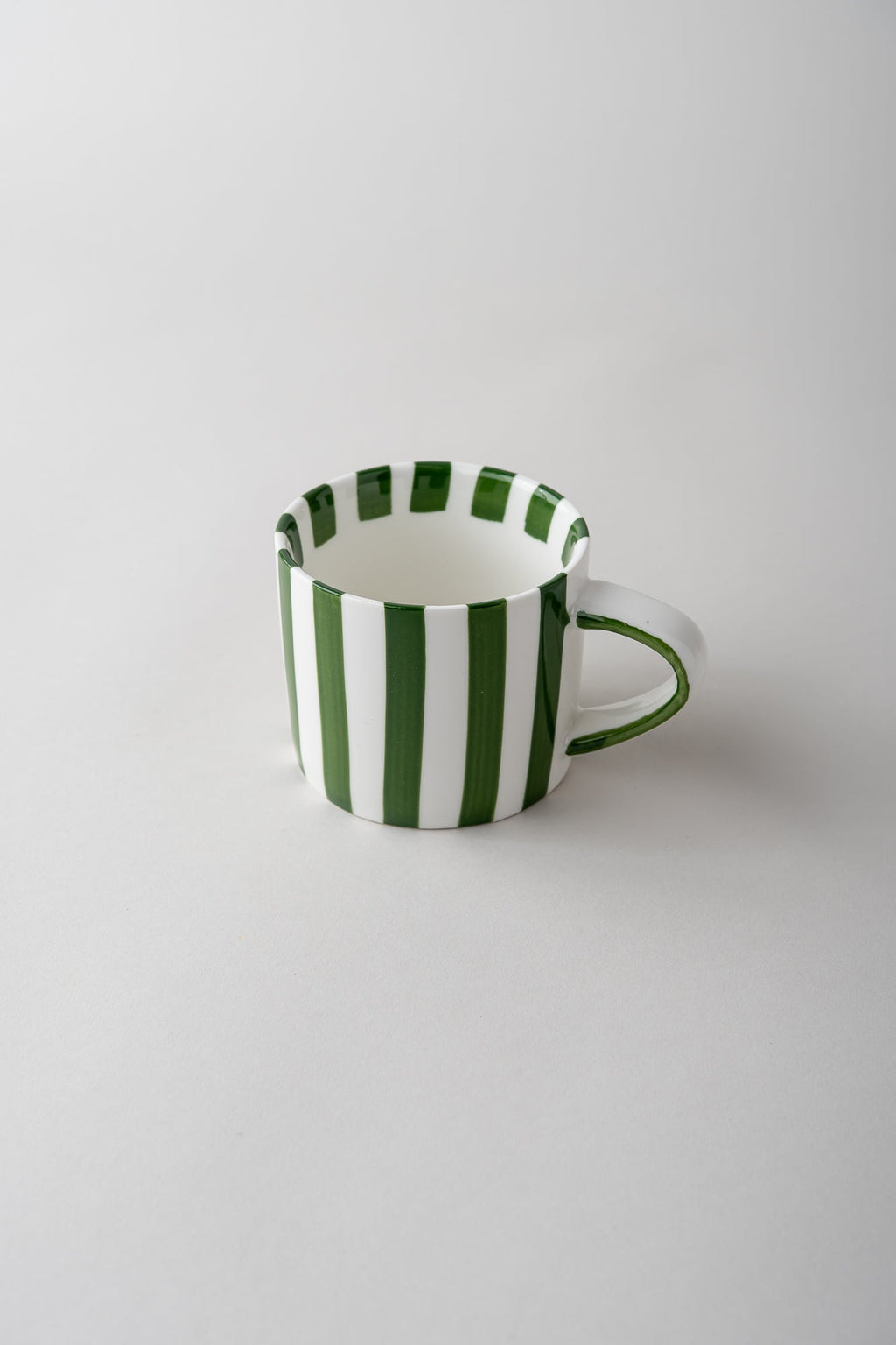 June Handmade Ceramic Mug - Green Stripe