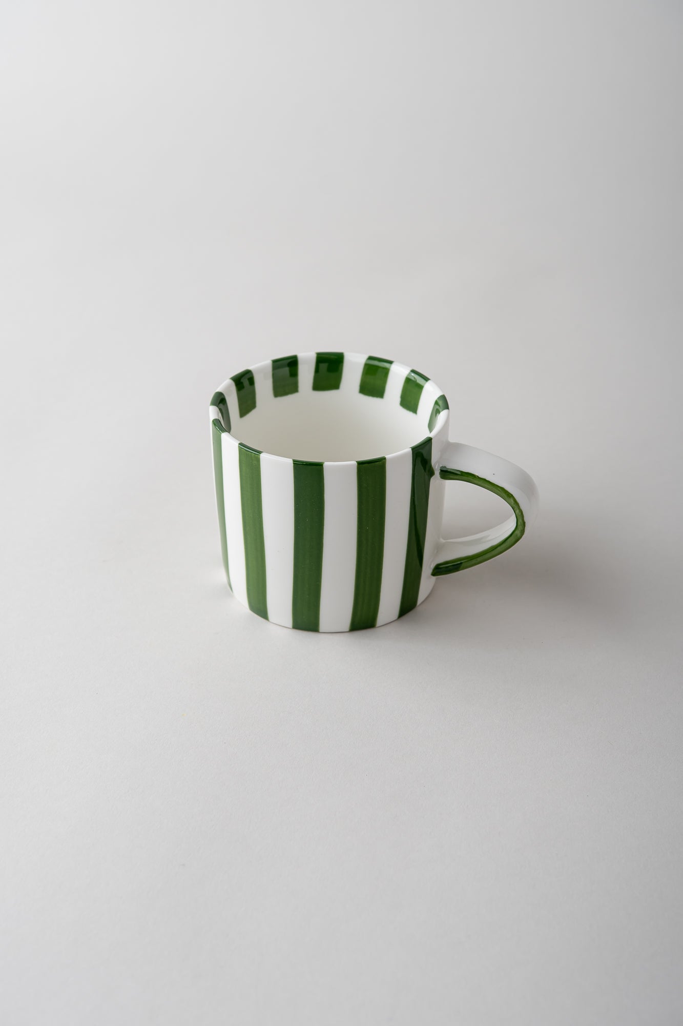June Handmade Ceramic Mug - Green Stripe