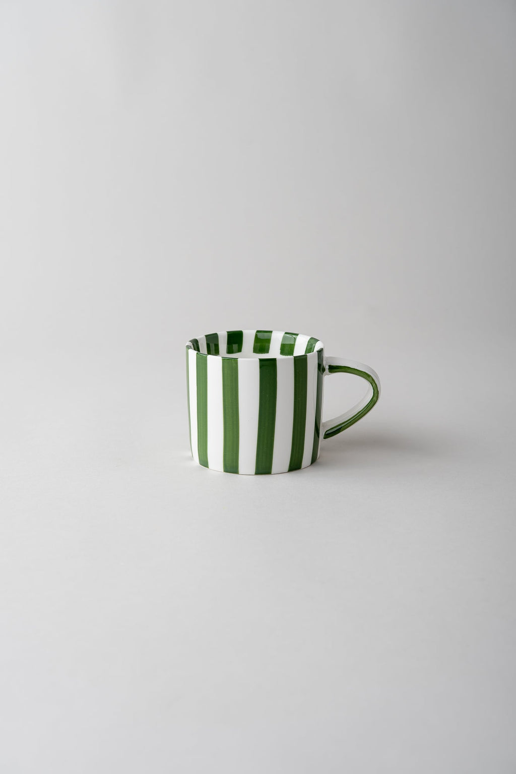 June Handmade Ceramic Mug - Green Stripe