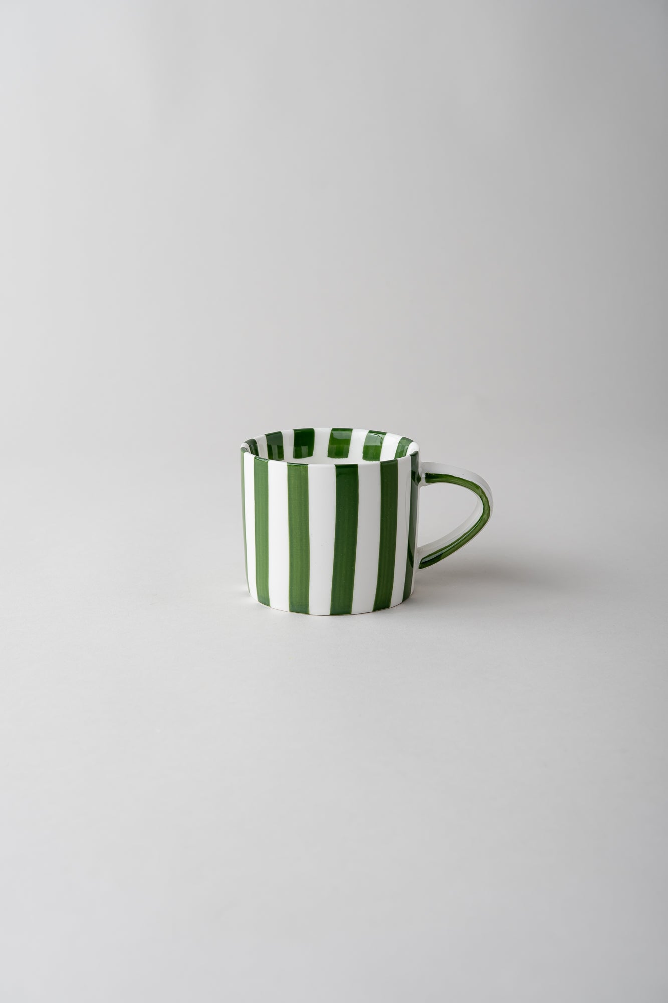 June Handmade Ceramic Mug - Green Stripe