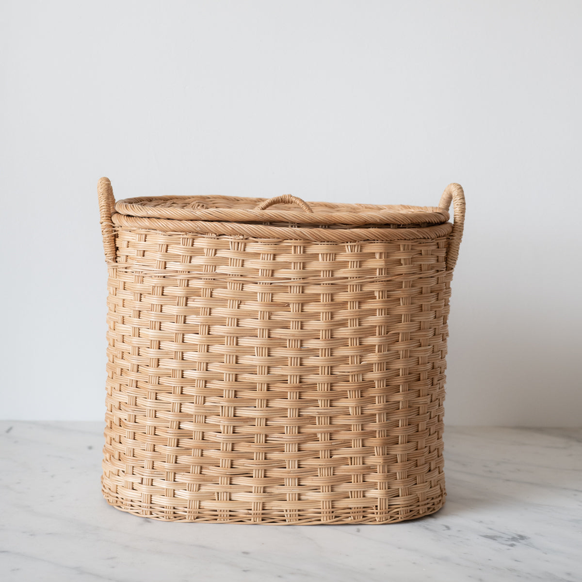 June Handwoven Storage Hamper with Lid