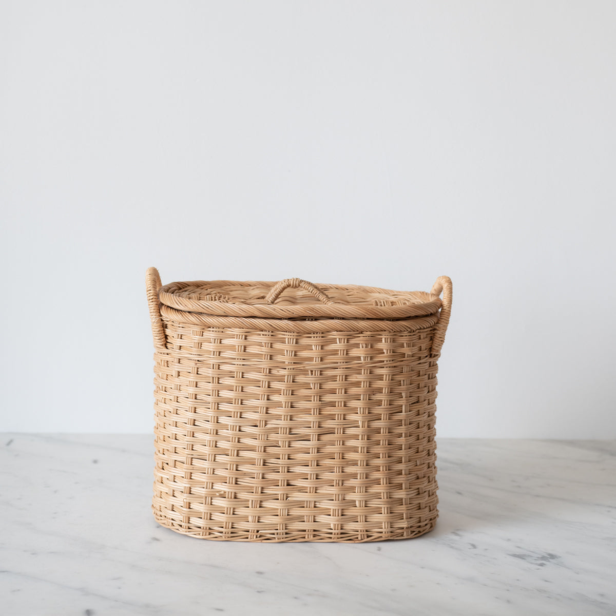 June Handwoven Storage Hamper with Lid