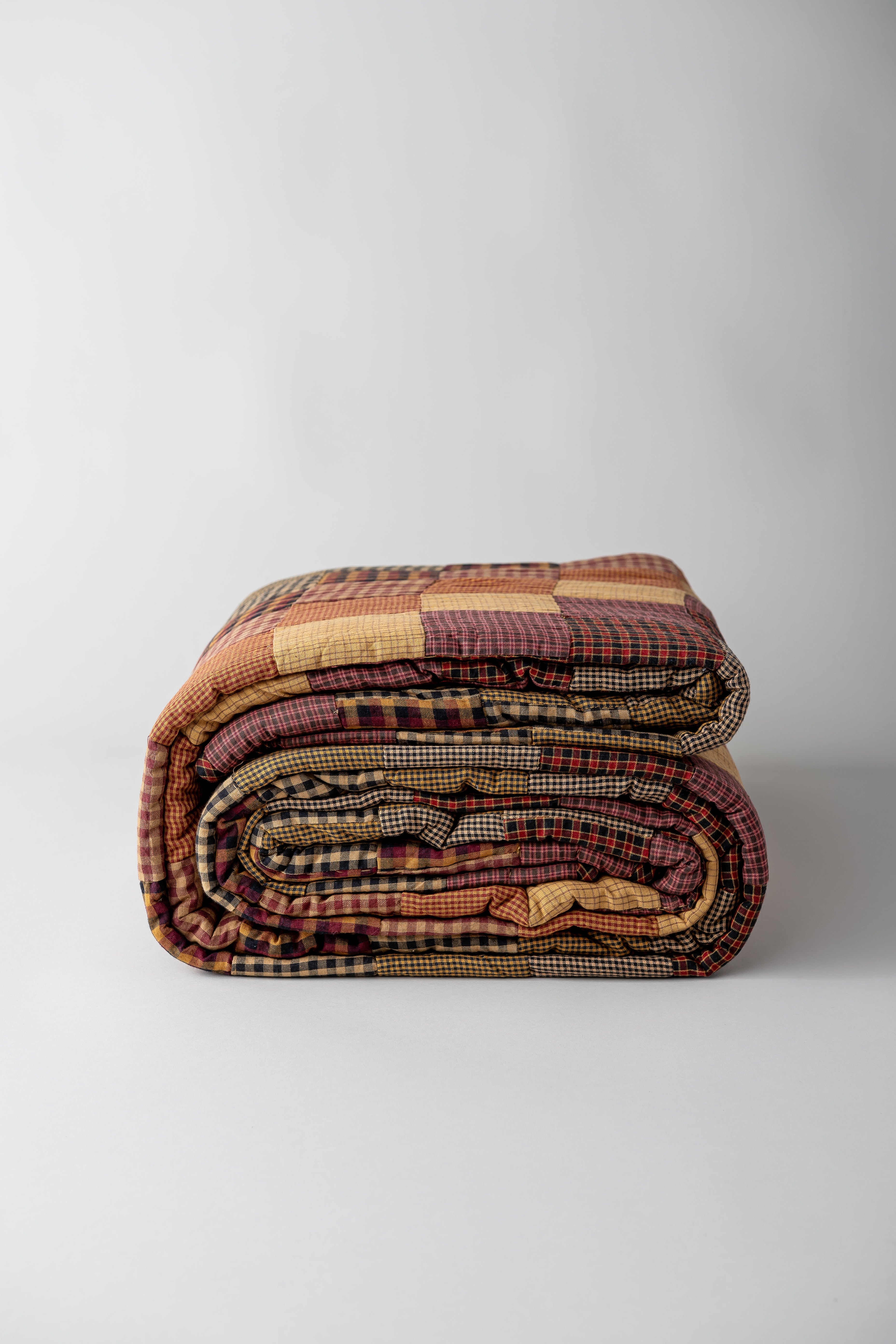 June Heritage Patchwork Cotton Quilt - Cherrywood