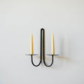 Iron Wall Candle Holder - Double Arm