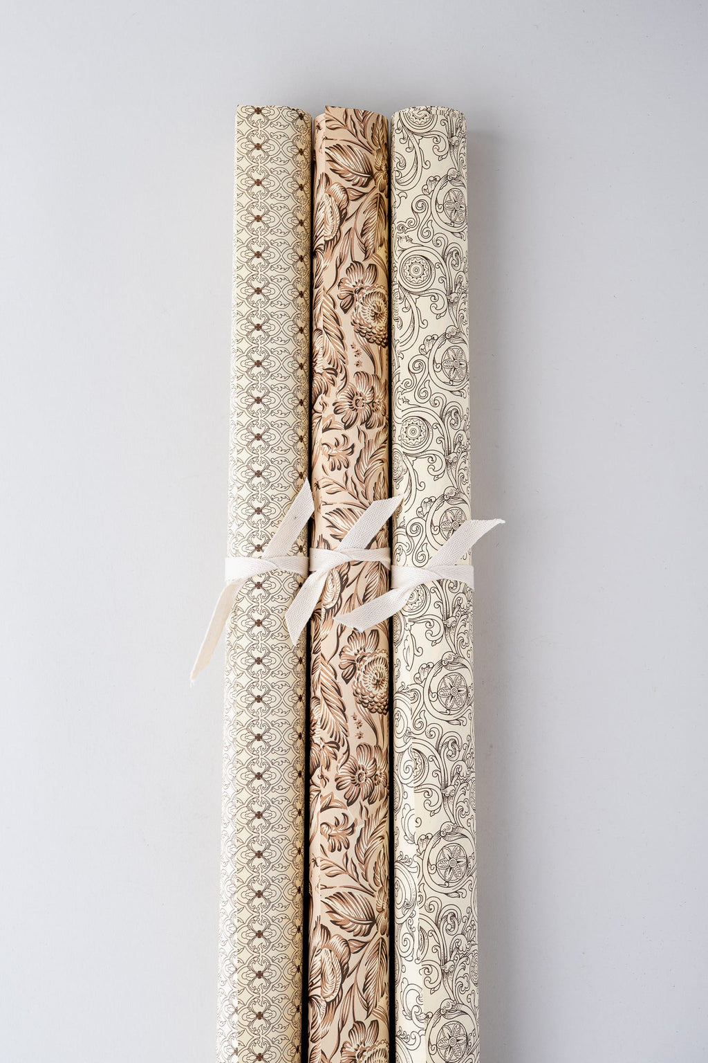 Italian Wrapping Paper Sheet - set of 3 - Brown