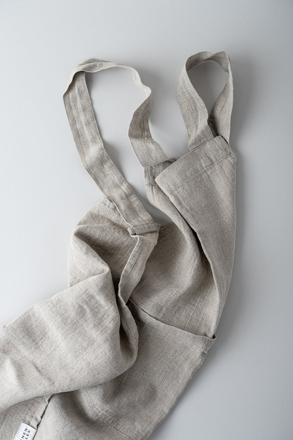 Linen Crossback Apron - Natural