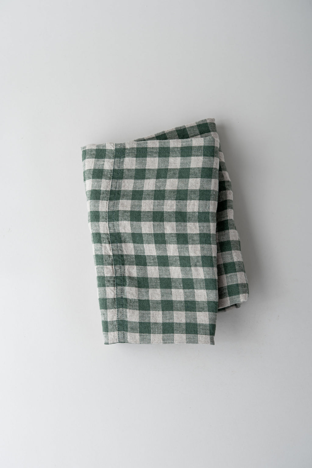 June Linen Chef's Apron - Green Gingham
