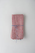Linen Napkins - Set of 2 - Red and Natural Stripes