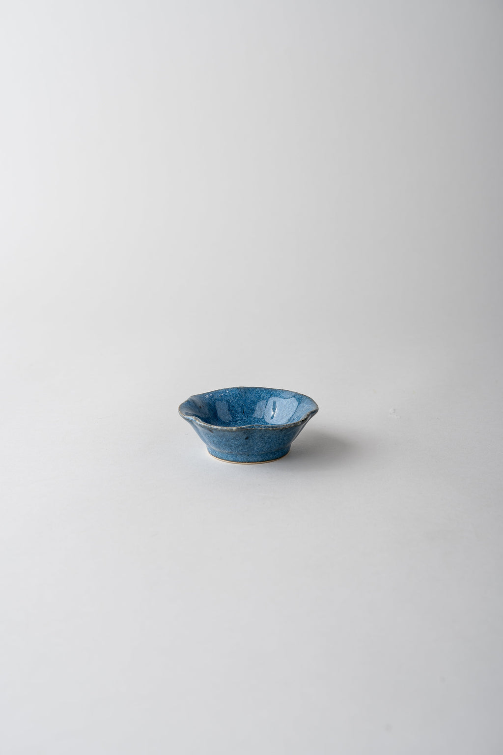 June Mino Ware Flower Bowl - Mini - Blue