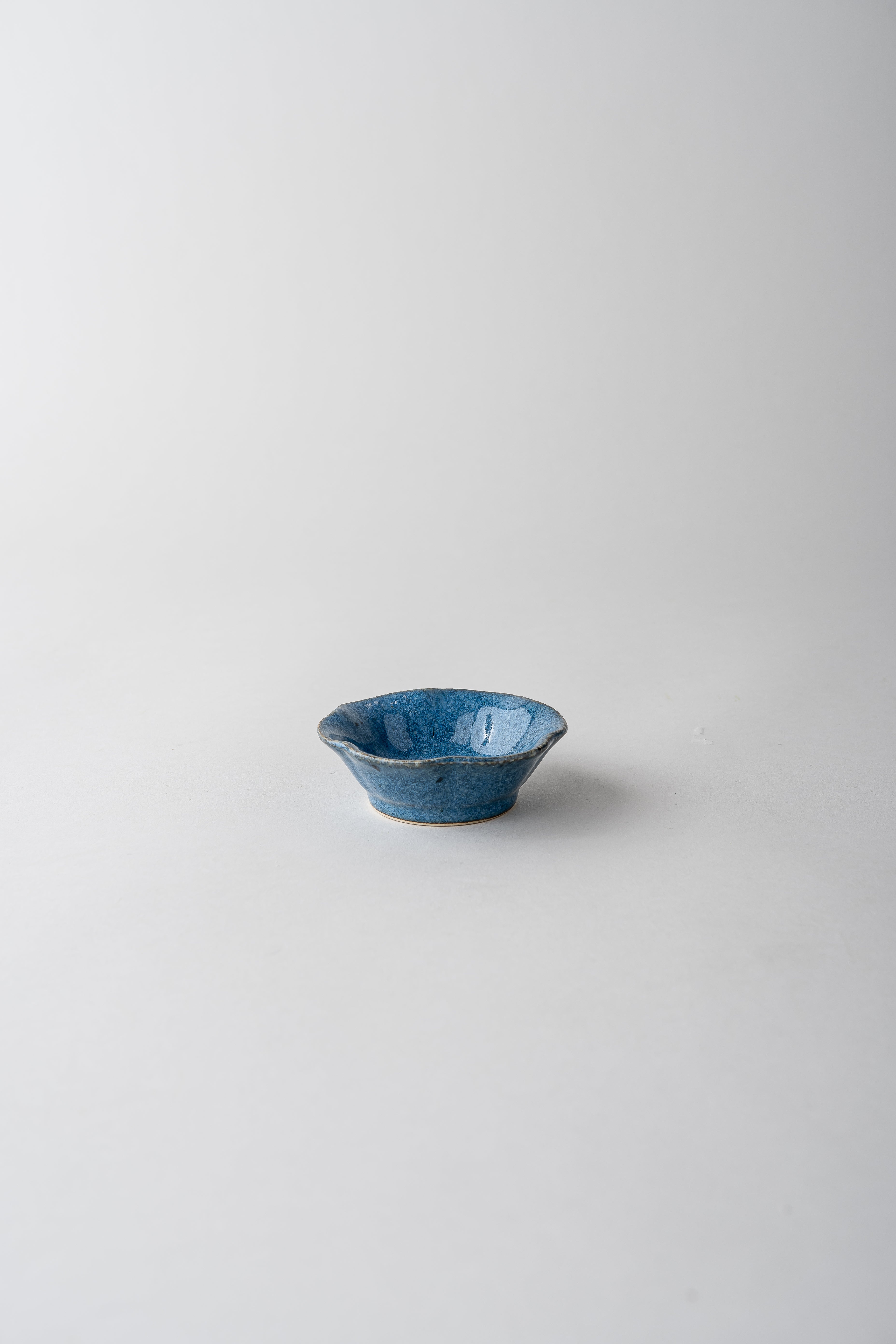 June Mino Ware Flower Bowl - Mini - Blue