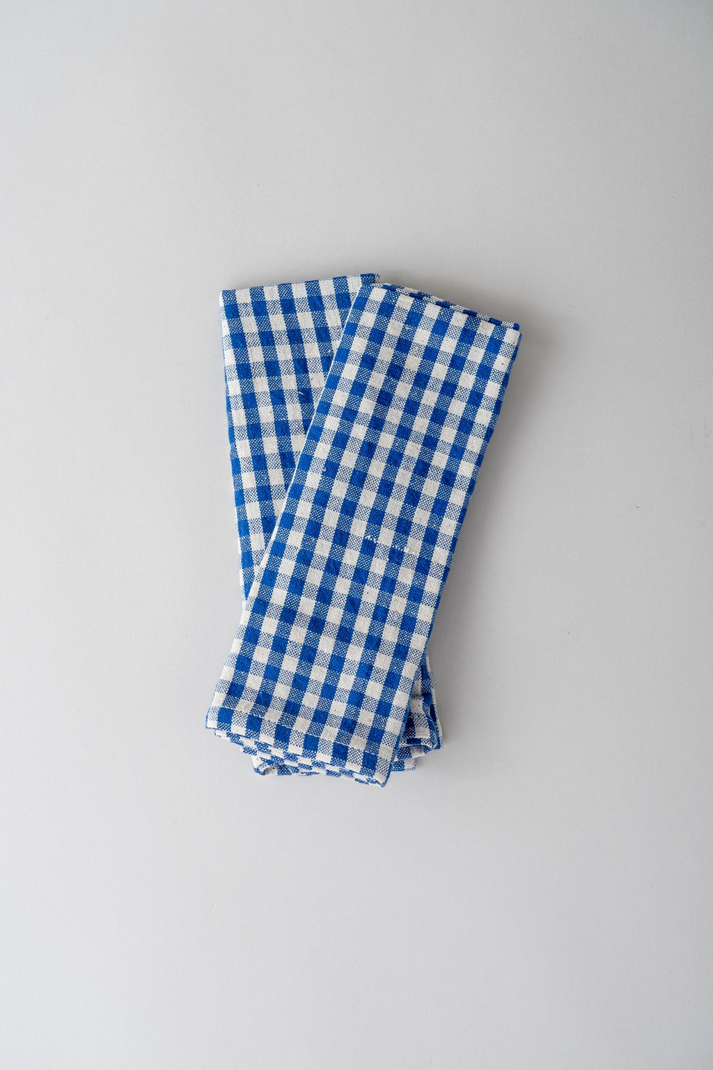 June Organic Cotton Napkins - Blue Check
