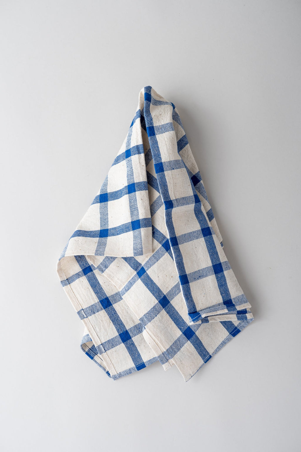 June Organic Cotton Tea Towel - Blue Check