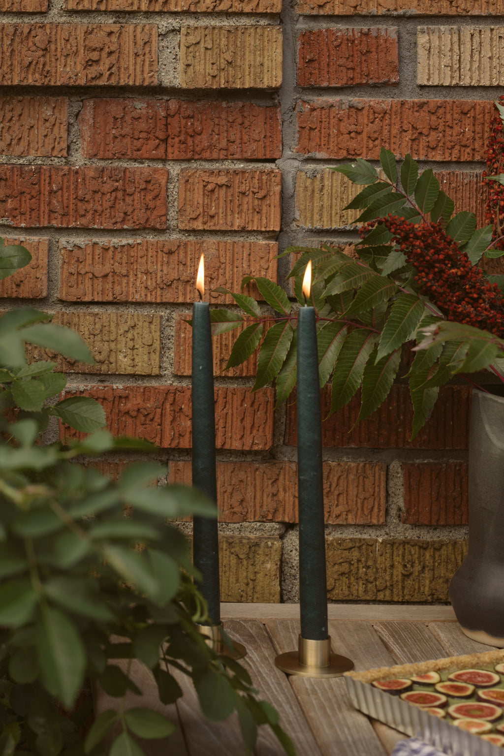June Brass Candle Holder - Flat Base
