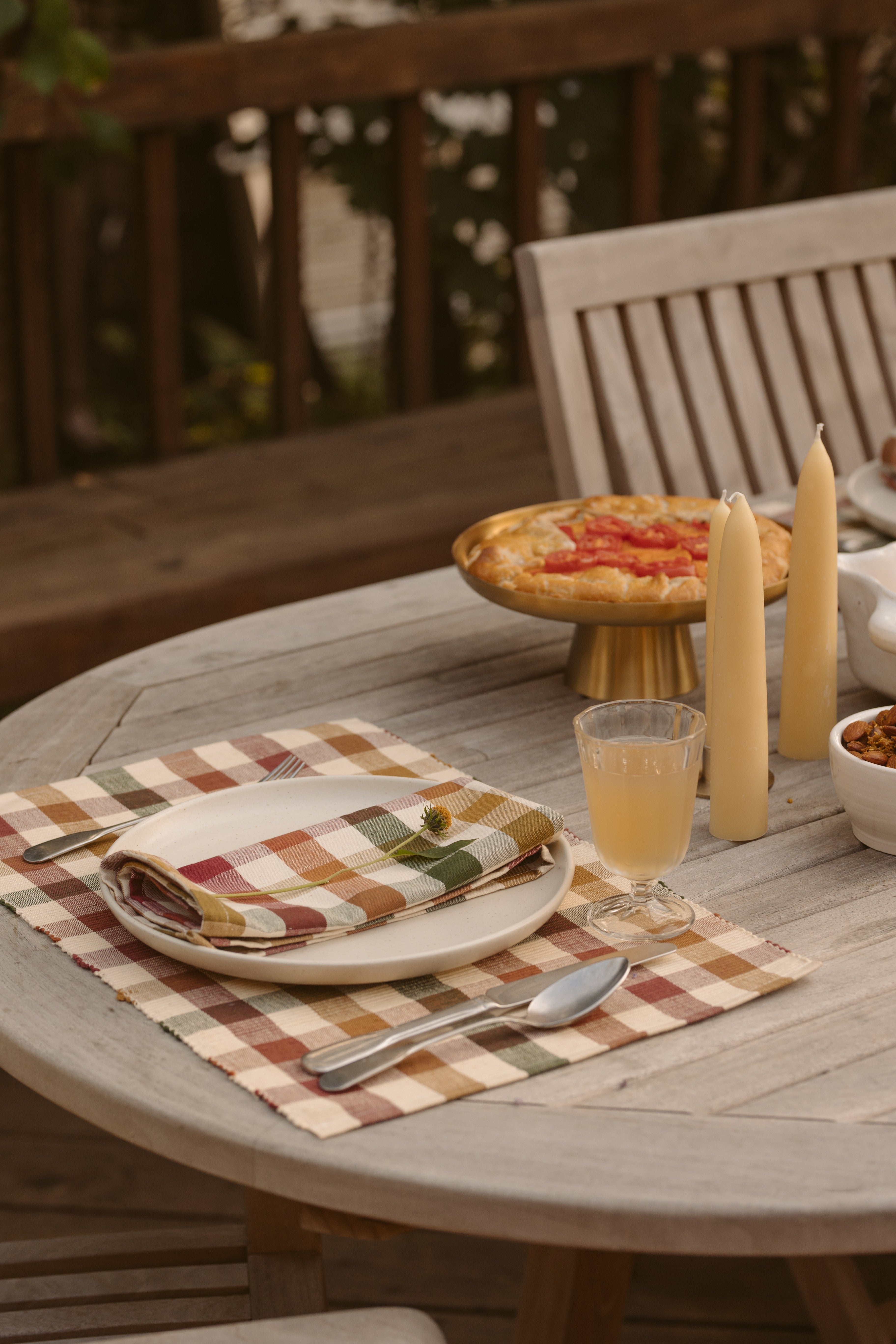 June Wide Beeswax Taper Candles