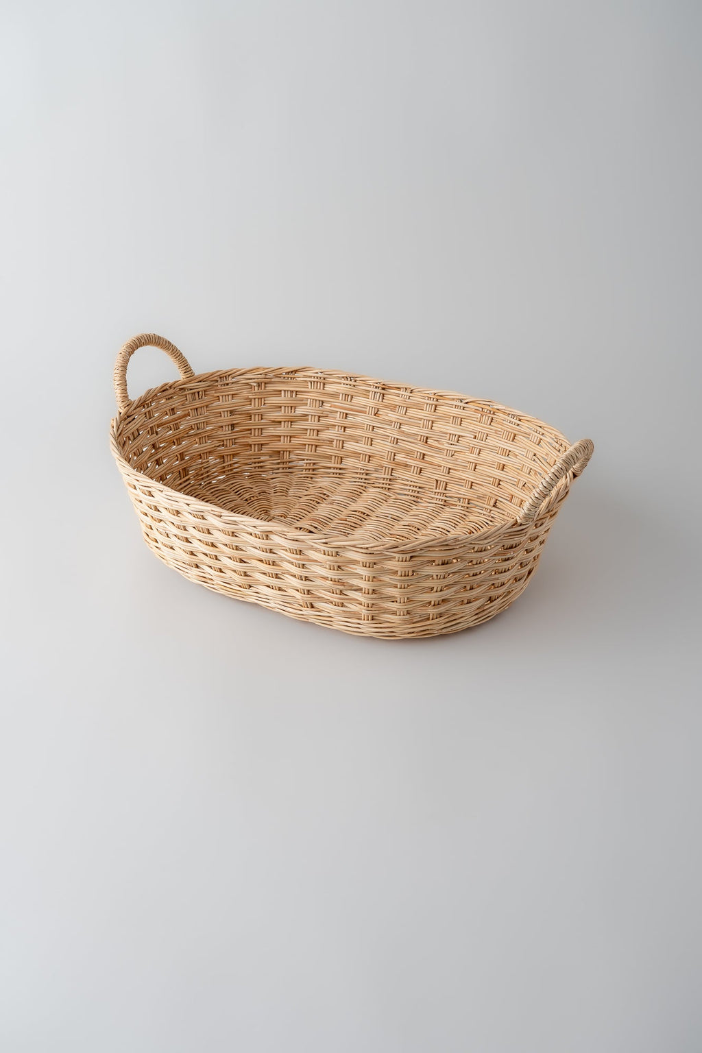 June Rattan Oval Tray with Handles