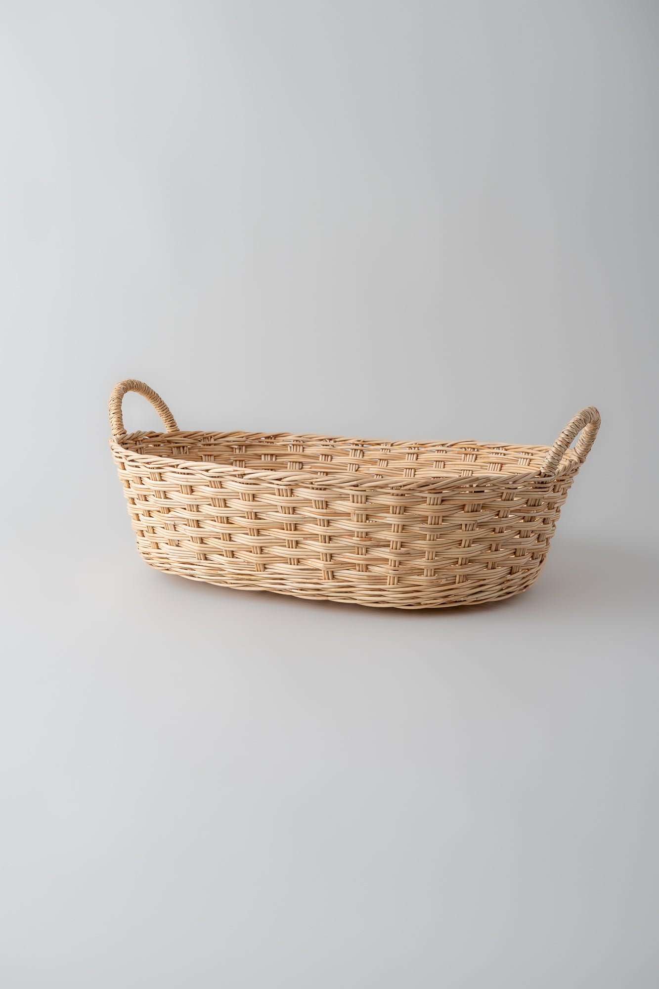 June Rattan Oval Tray with Handles