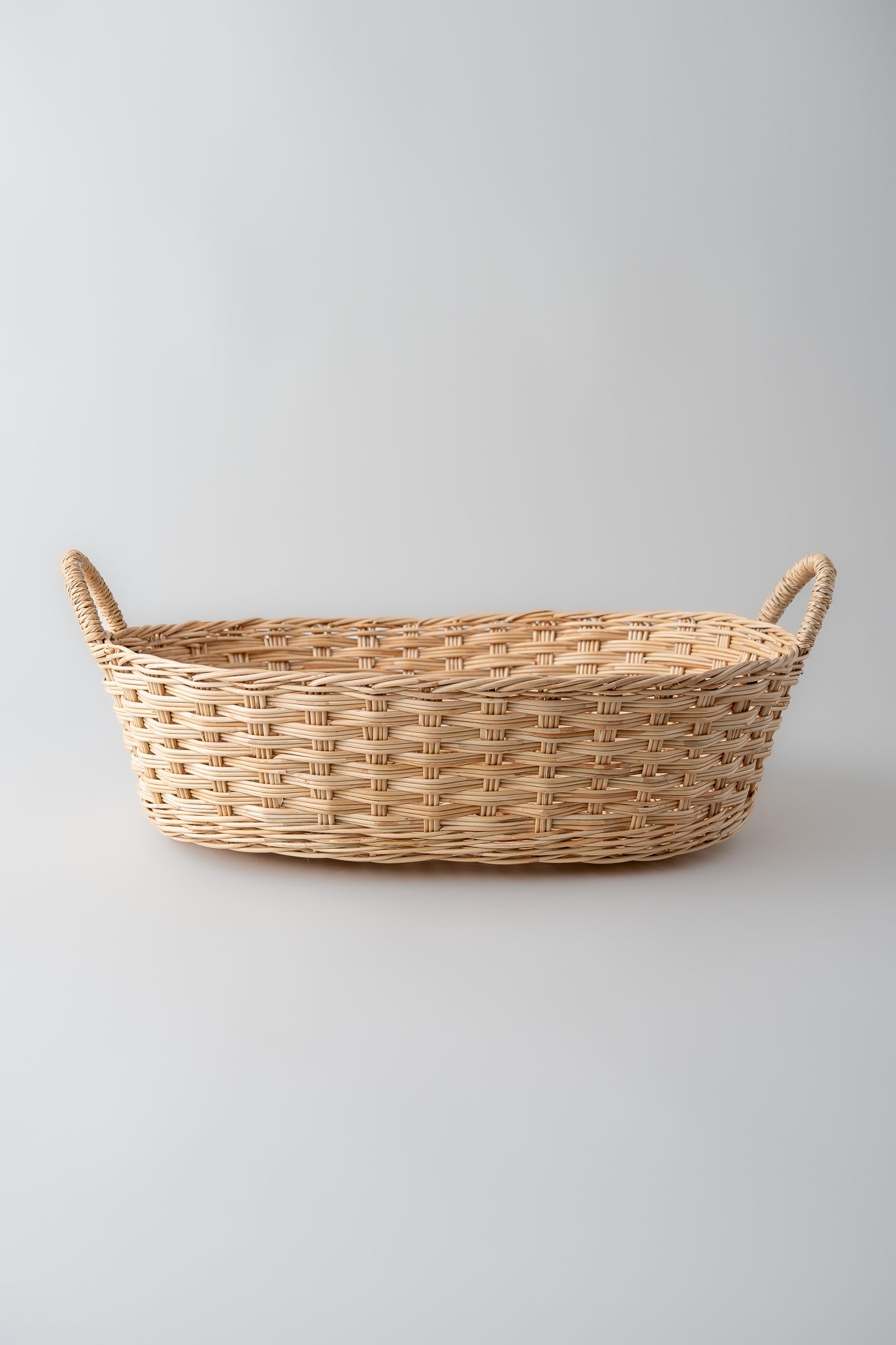 Rattan Oval Tray with Handles