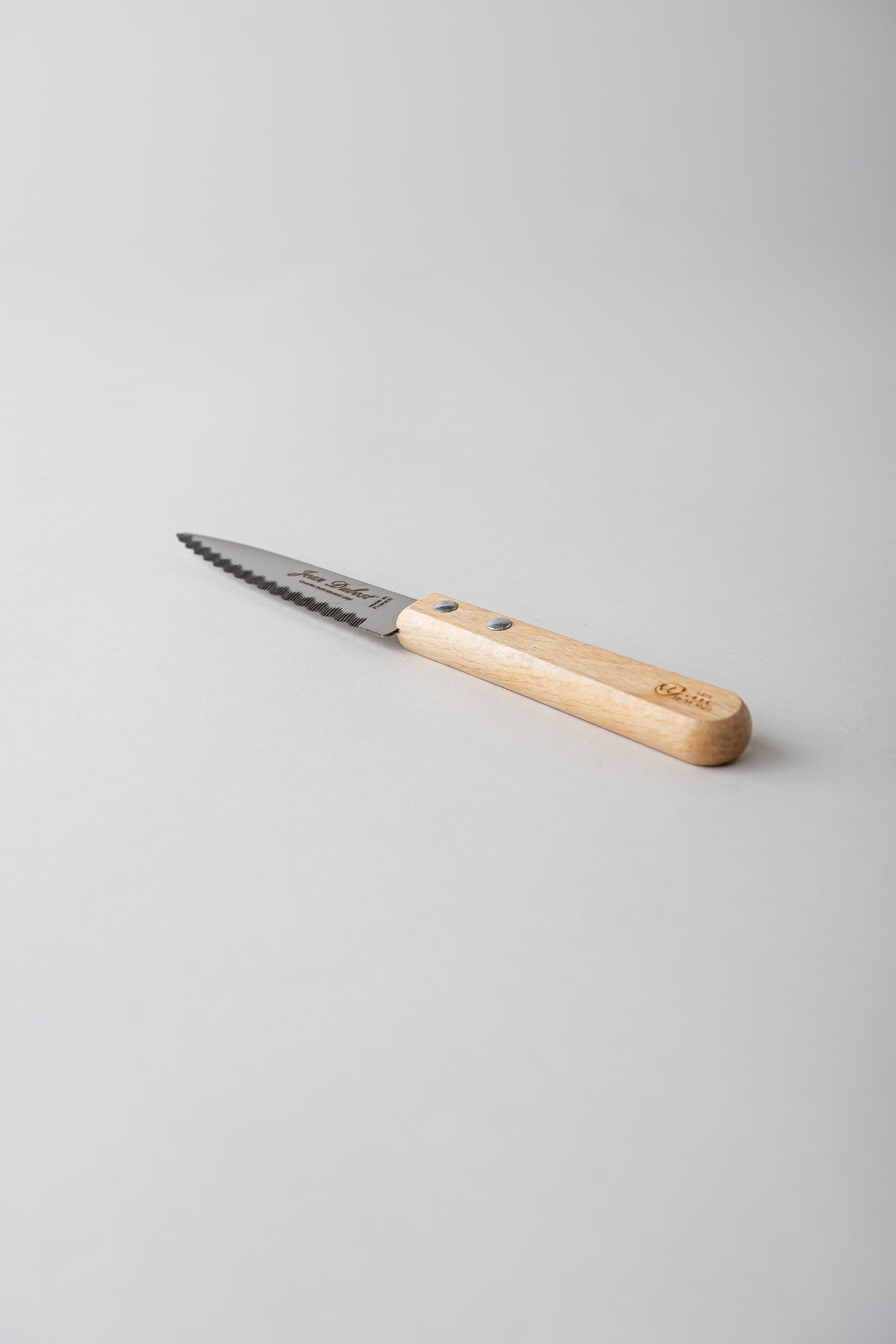 June Serrated Paring Knife with Beechwood Handle - Natural