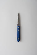 Serrated Paring Knife with Beechwood Handle - Blue