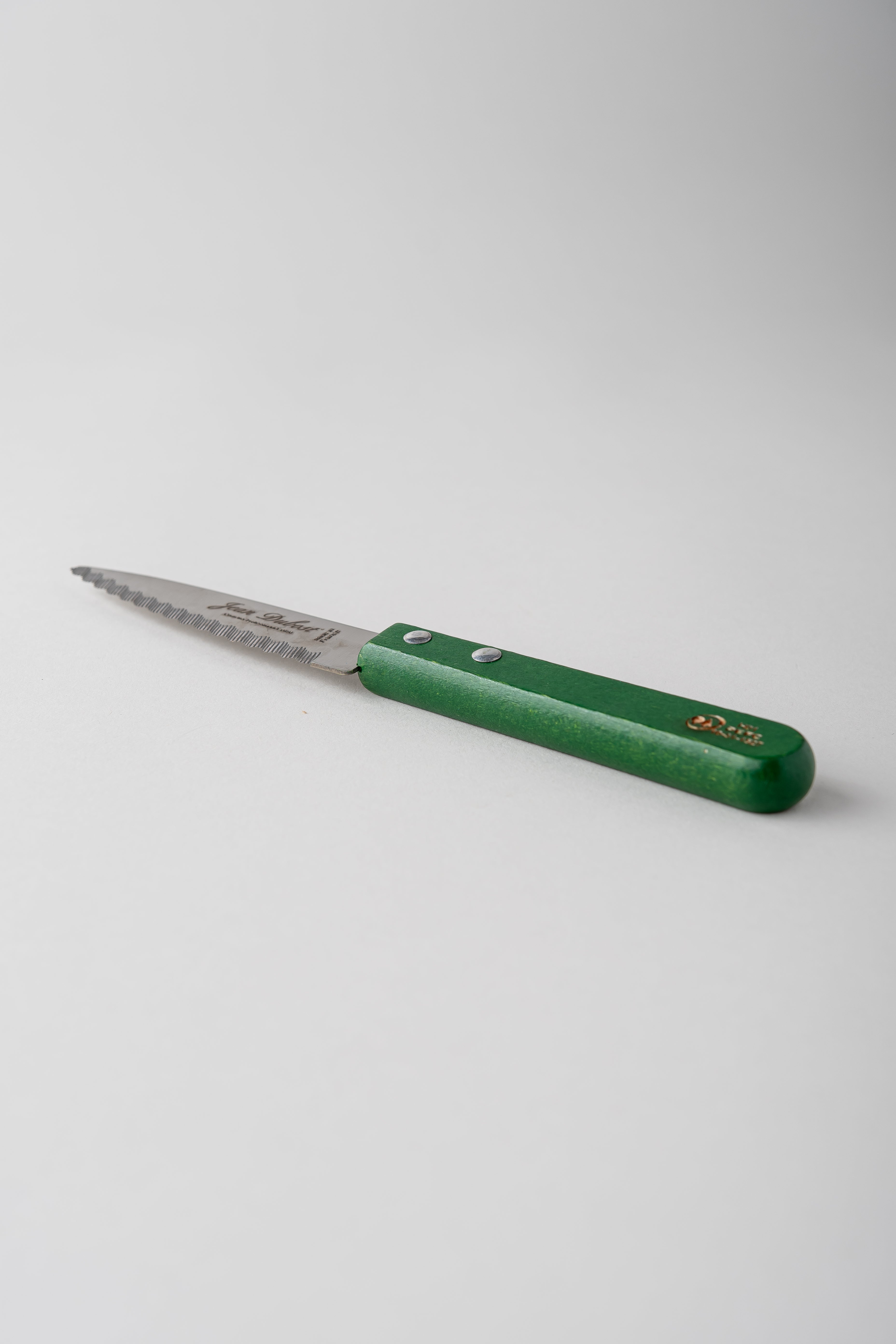 June Serrated Paring Knife with Beechwood Handle - Green