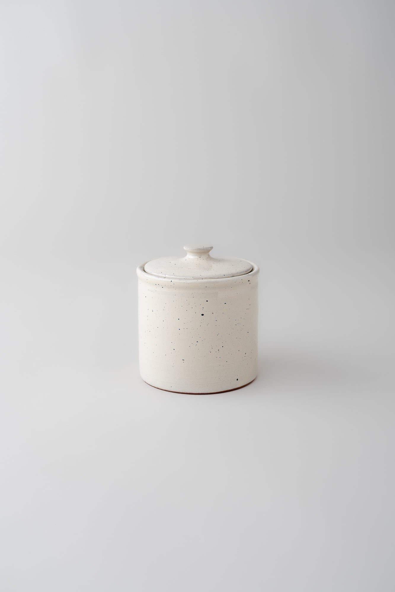 Speckled Stoneware Canister with Lid
