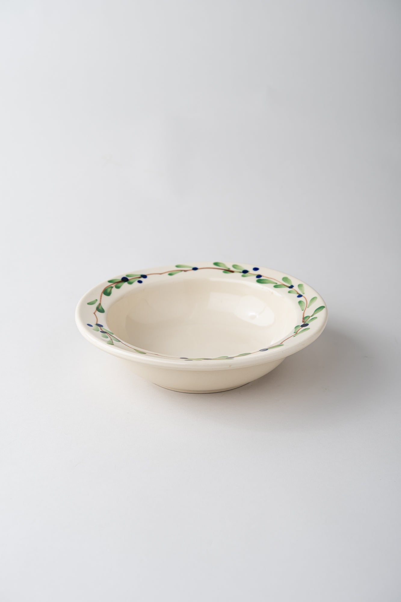 June Hand Painted Stoneware Bowl - Blueberry